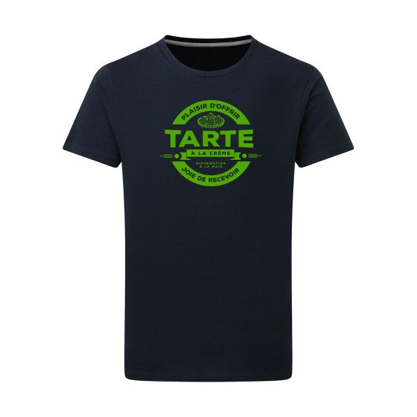 tarte à la crème vert pomme -Flex vert pomme sur T-shirt SG  Navy  5XL