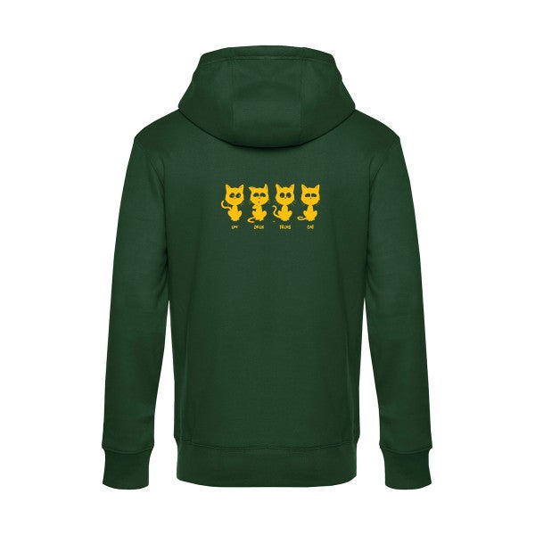 sweat à capuche homme original un deux trois cat
