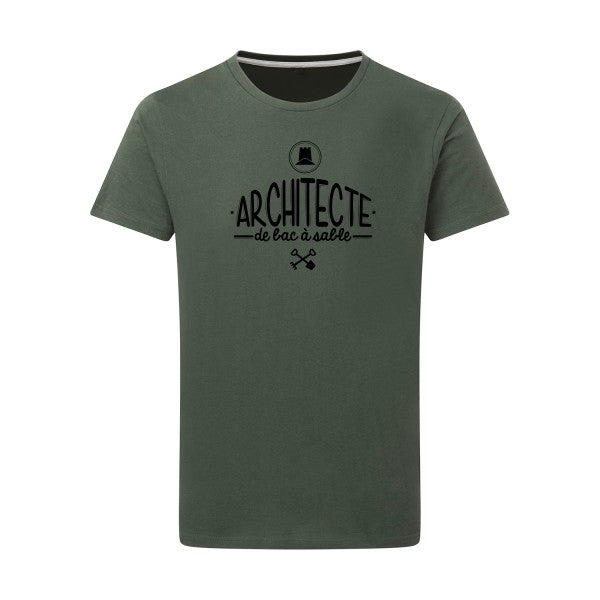 Architecte de bac à sable noir -Flex noir sur T-shirt SG  Thyme  2XL