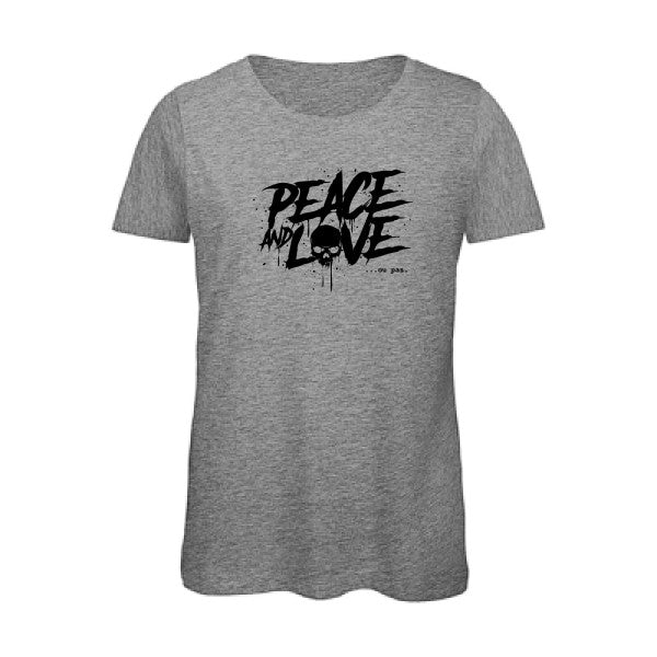 T shirt humour bio femme   femme bio|Peace or no peace Noir 