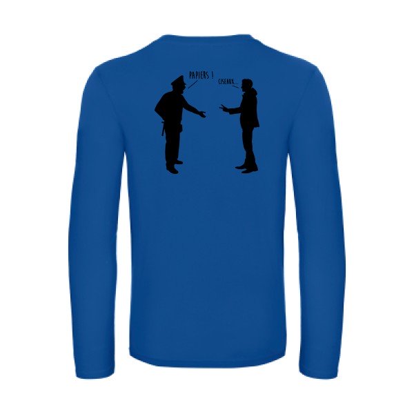 chifoumi - t shirt- manches- longues- original- humour- Royal Blue impression Dos