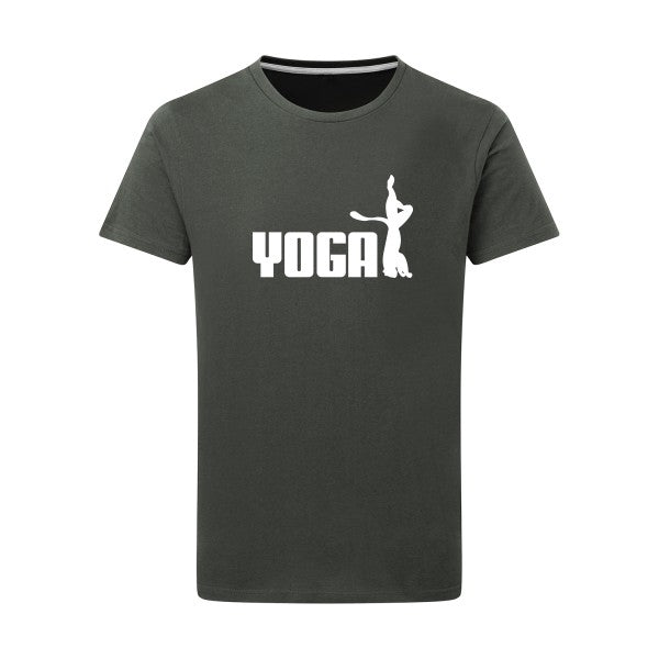 YOGA Blanc -Flex Blanc sur T-shirt SG  Charcoal  5XL