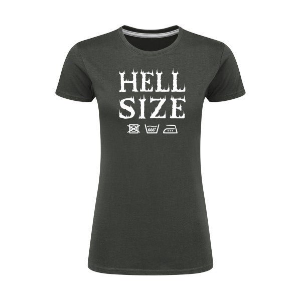 HELL SIZE ! Blanc |T shirt original femme|SG