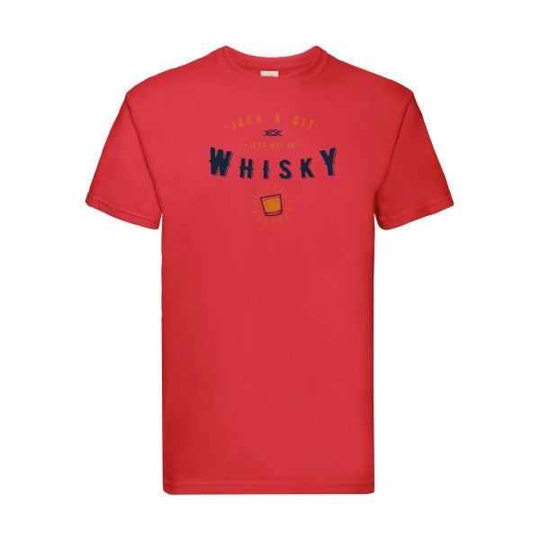 Jack a dit whiskyfun Fruit of the loom 205 g/m² T-shirt/ Red