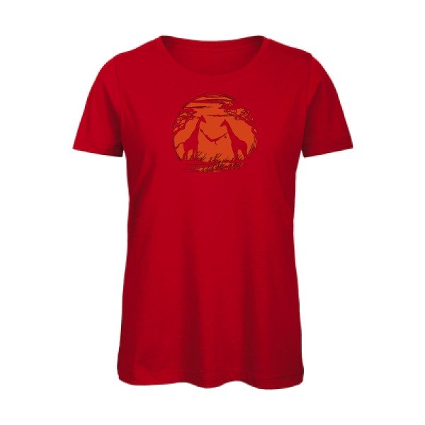 girafe- T-shirt original - t-shirt original femme Red