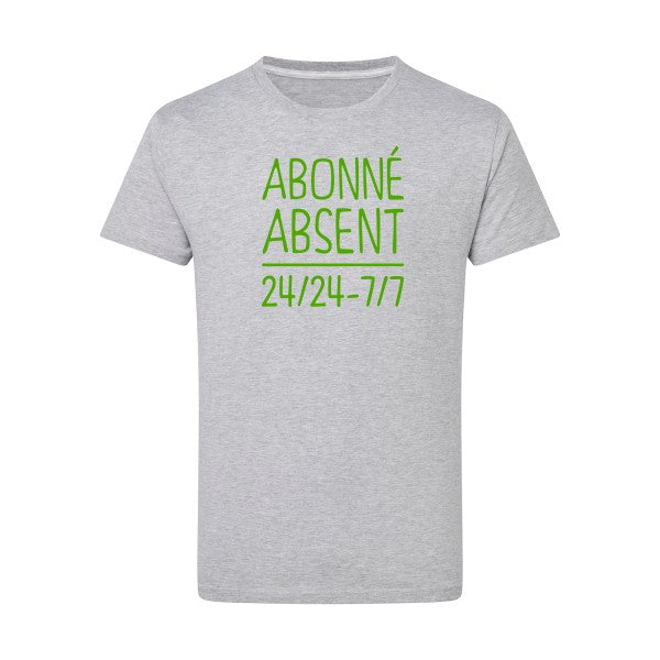 Abonné absent vert pomme -Flex vert pomme sur T-shirt SG  Light Oxford  5XL