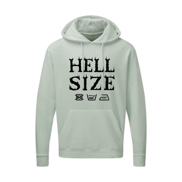 HELL SIZE |Sweat capuche imprimé|noir