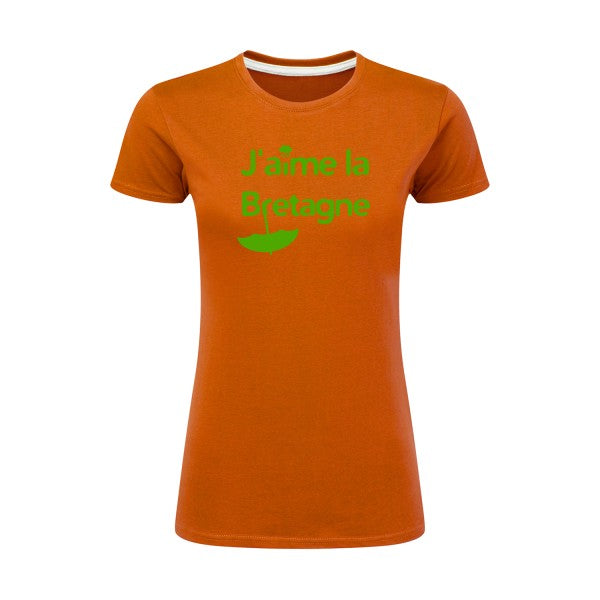 J'aime la Bretagne |Vert pomme |T shirt original femme|SG