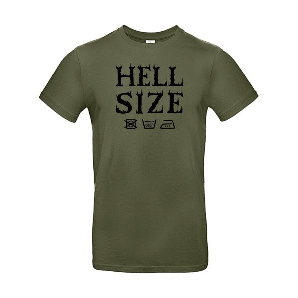 HELL SIZE ! flex noir B&C - E190 T-shirt|Urban Khaki||2XL