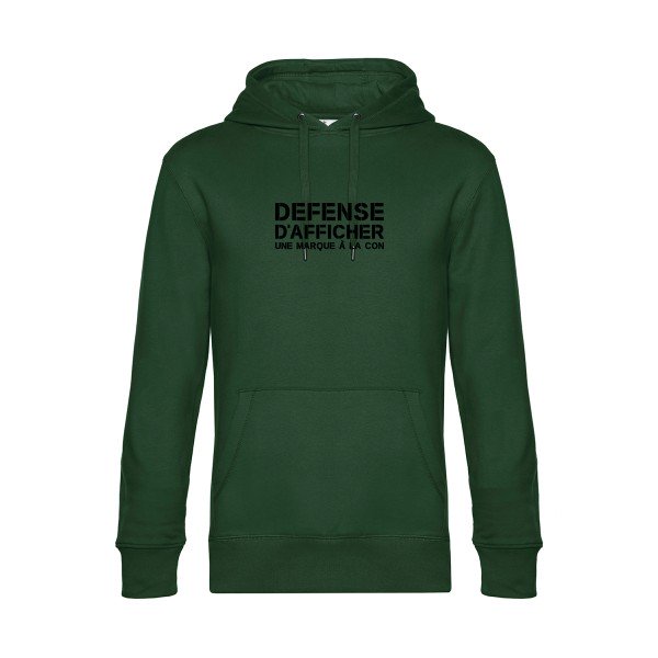 Marque-a-la-Con sweat shirt original Bottle Green flex Noir impression Face