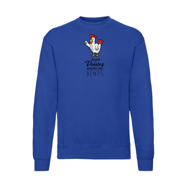 quand les poules auront des dents Fruit of the loom 280 g/m² Sweat shirt