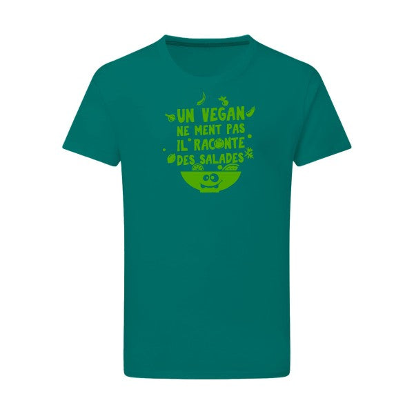 Un vegan ne ment pas vert pomme -Flex vert pomme sur T-shirt SG  Emerald Green  2XL