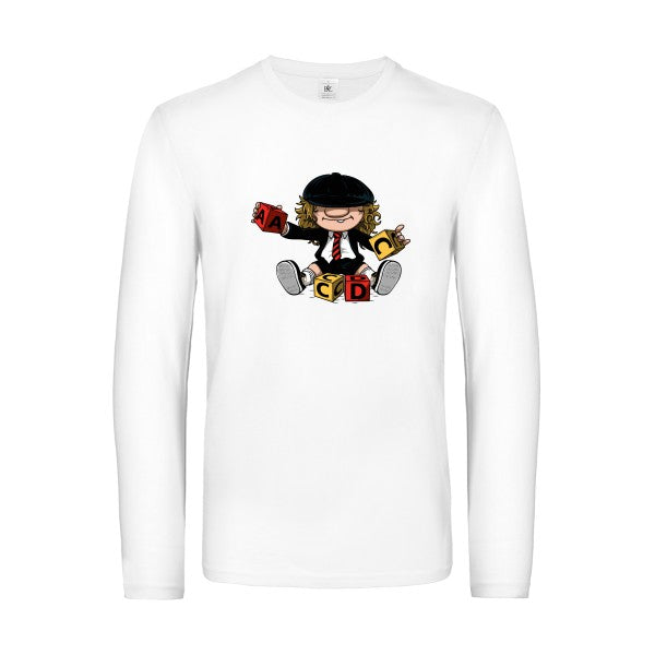 acdc-t-shirt-manches-longues-original-humour -White