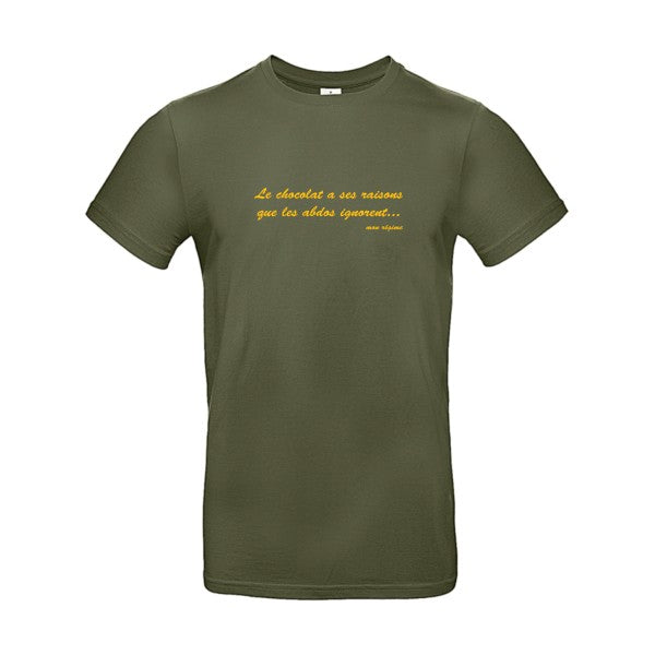 Le chocolat a ses raisonsFlex jaune or - E190 T-shirt|Urban Khaki||2XL