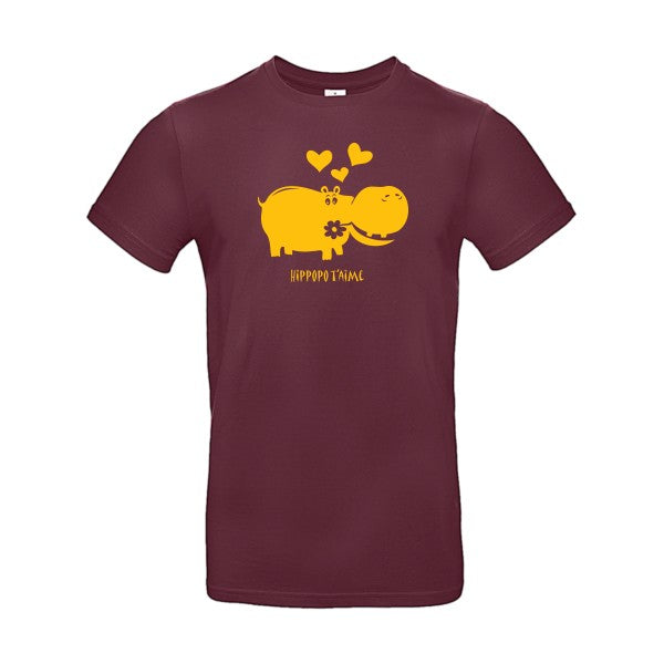 Hippopo t'aimeFlex jaune or - E190 T-shirt|Burgundy||2XL