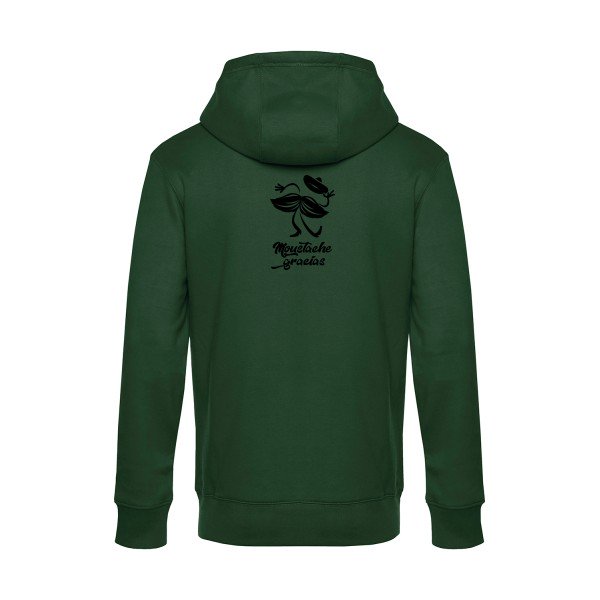 Presqu-spagnol sweat shirt original Bottle Green flex Noir impression Dos