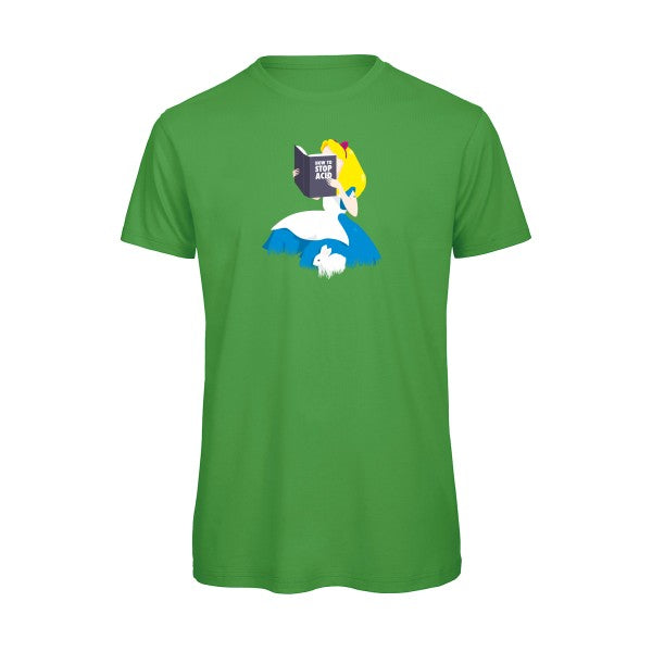 T-shirt humour original Back From Wonderland T Shirt couleur Real Green