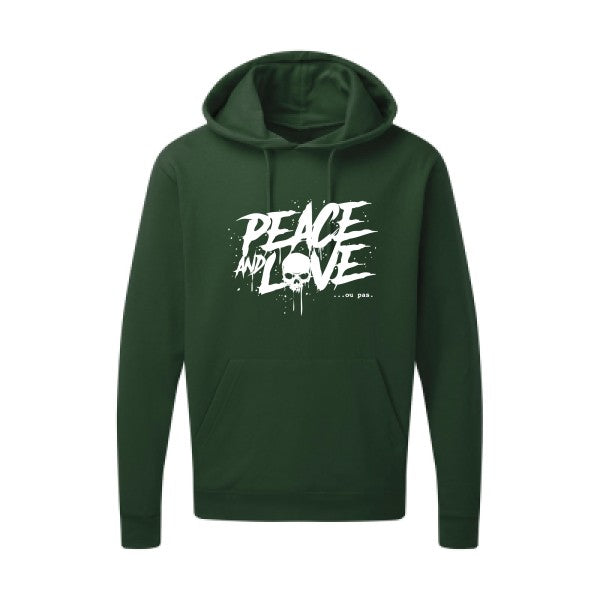 Peace or no peace |Sweat  capuche humoristique Blanc 