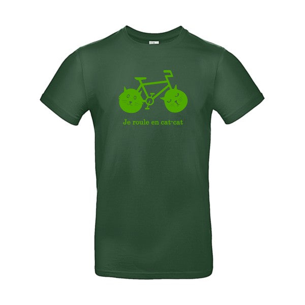 cat-cat bike flex Vert pomme B&C - E190 T-shirt|Bottle Green||2XL