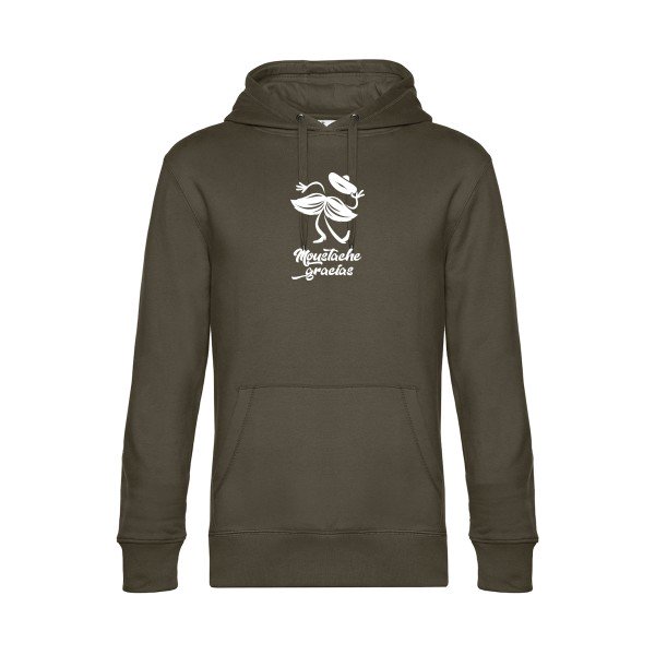 Presqu-spagnol sweat shirt original Khaki flex Blanc impression Face