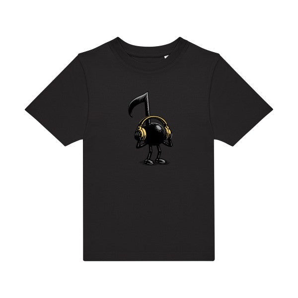 t-shirt humour enfant -La-musique-dans-la-peau- couleur  Black
