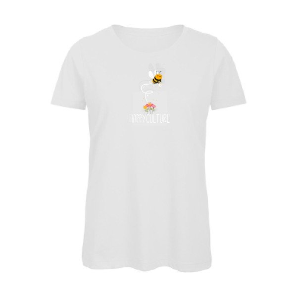 happy- - t-shirt original femme White