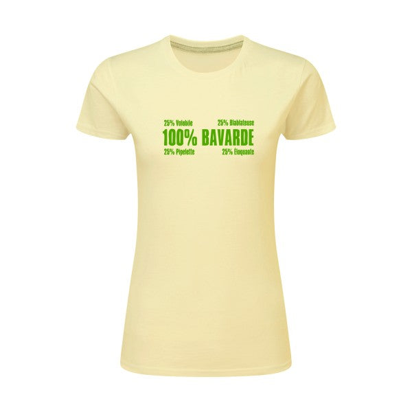 t-shirt Bavarde Vert pomme |T shirt original femme|SG