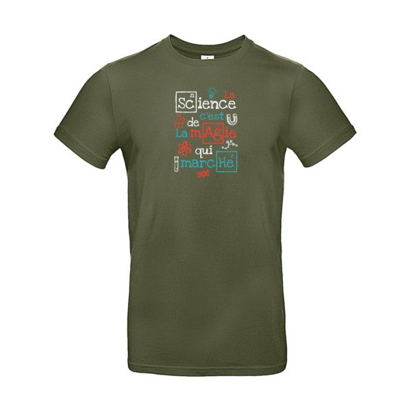 humour et Science -T-shirt humour  Urban Khaki Non bio