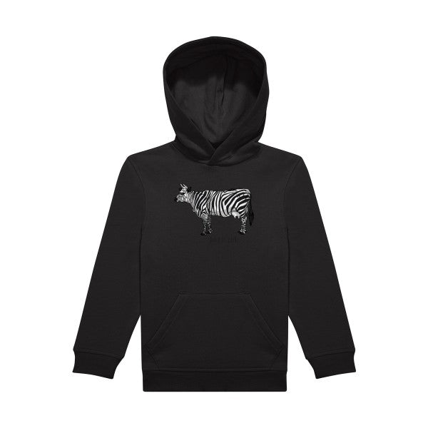 sweat capuche enfant Black drole-de-zebre