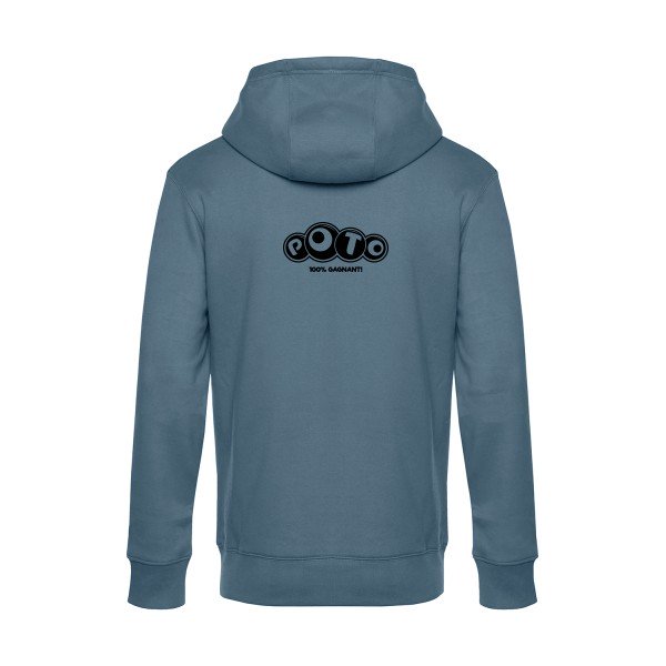 Poto sweat shirt original nordic blue flex Noir impression Dos