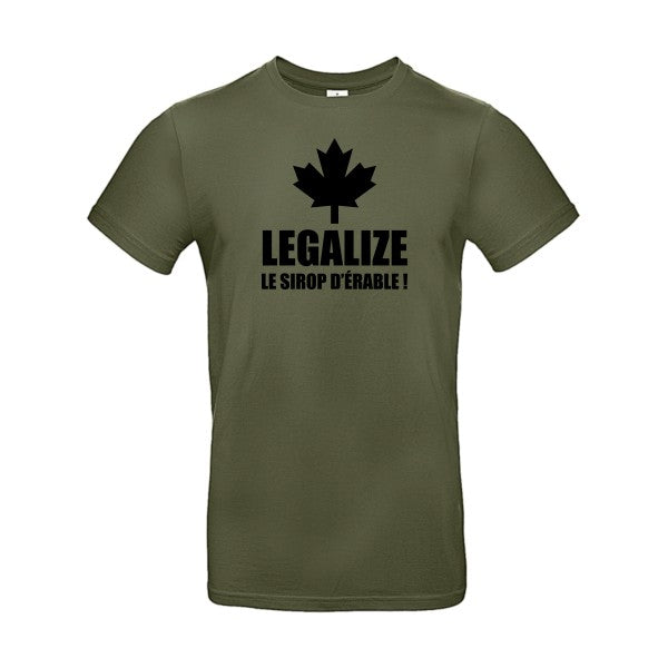 Legalize le sirop d'érableFlex noir- T-shirt E190|Urban Khaki||2XL