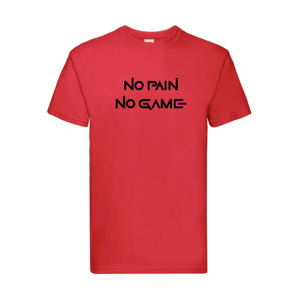 NO PAIN NO GAME  Fruit of the loom 205 g/m² T-shirt/ Red