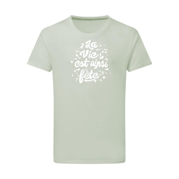 La vie est ainsi fête - Flex Blanc Tshirt original Pastel Macchiato  2XL