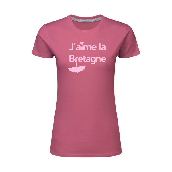 J'aime la Bretagne |Rose |T shirt original femme|SG