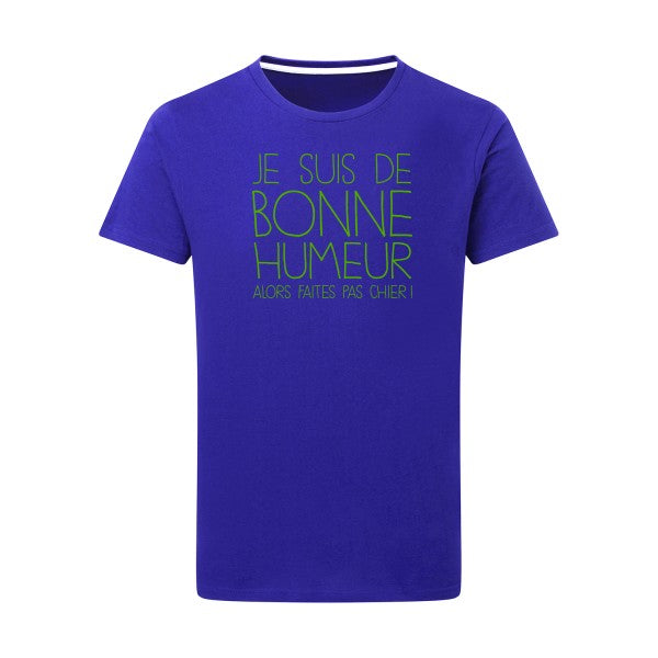 BONNE HUMEUR vert pomme -Flex vert pomme sur T-shirt SG  Royal Blue  5XL