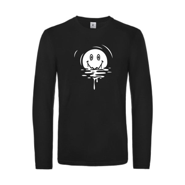 sun smile - t shirt- manches- longues- original- humour- Black impression Face