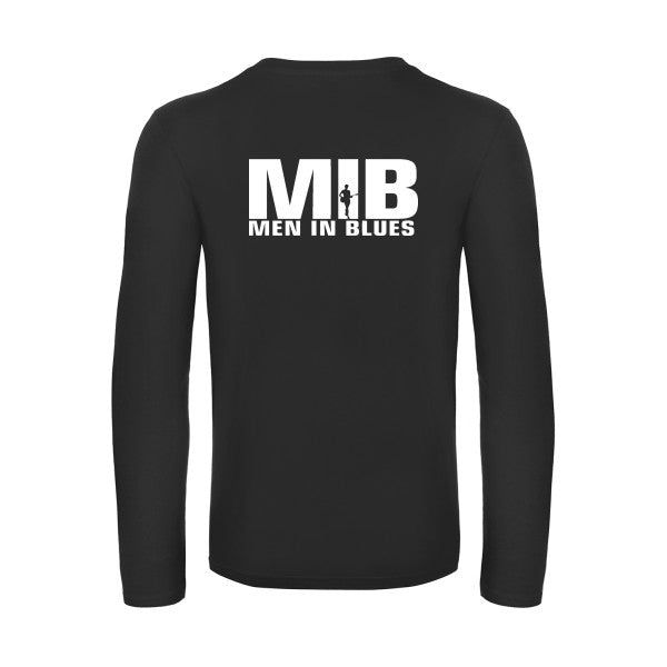 men in blues - t shirt- manches- longues- original- humour- Black impression Dos