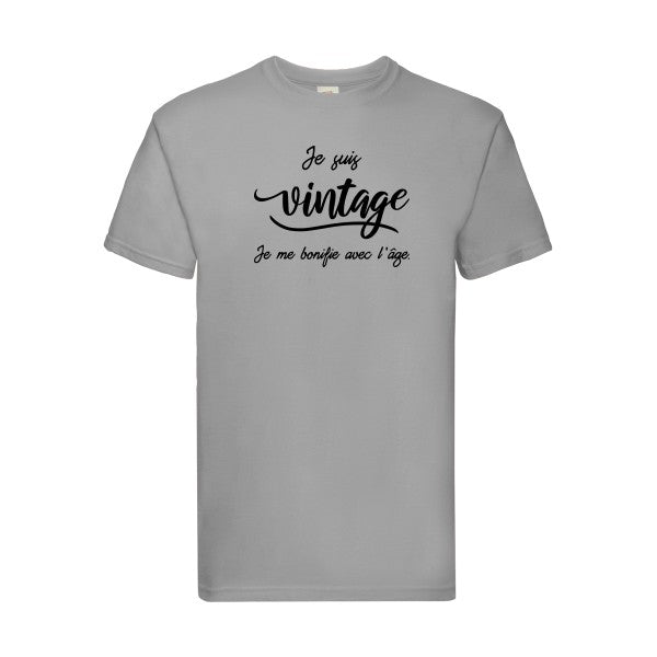 T-shirt|Je suis vintage  |flex Noir| Fruit of the loom 205 g 