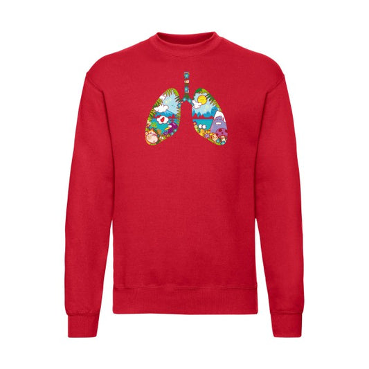 happy lungs Fruit of the loom 280 g/m² Sweat shirt