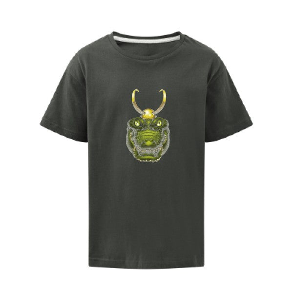 Alligator smile SG - Kids T-shirt enfant Charcoal Taille 152 (11-12/2XL)