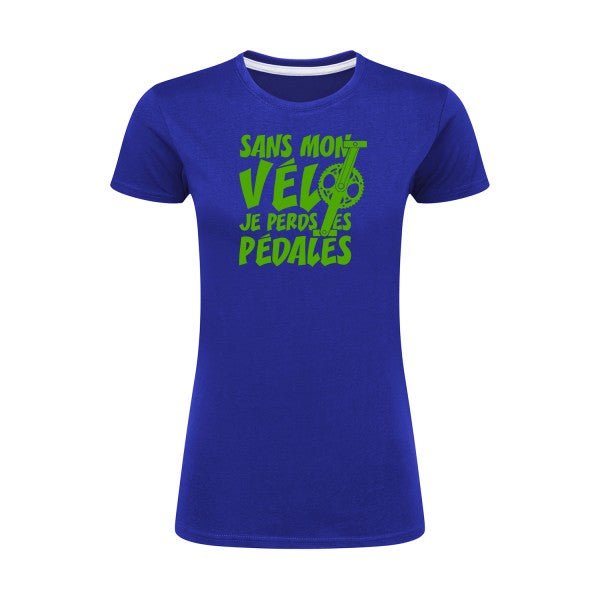 Sans mon vélo, je perds les pédales ! | Vert pomme |T shirt original femme|SG