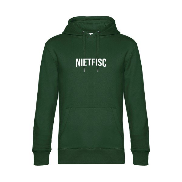 NIETFISC sweat shirt original Bottle Green flex Blanc impression Face