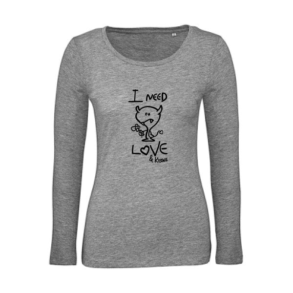 LOVER Noir |   T shirt manches longues femme|100% bio