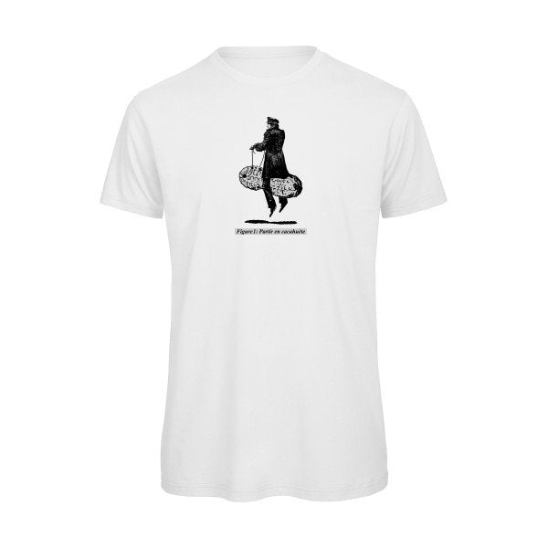 T-shirt humour original Partir En Cacahuete T Shirt couleur White