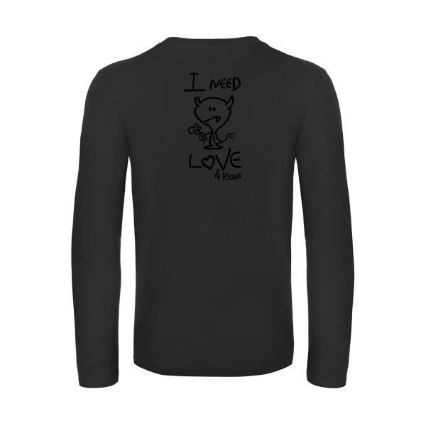 lover - t shirt- manches- longues- original- humour- Black impression Dos