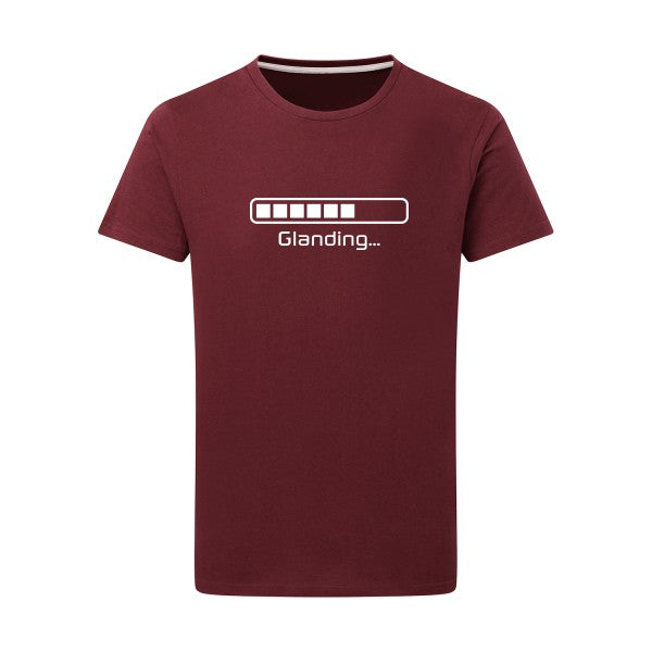 Glanding -Flex noir sur T-shirt SG  Burgundy  2XL