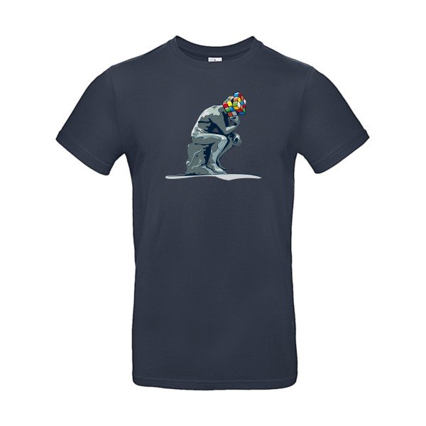 T-shirt humour original Reflexion En Cours T Shirt couleur Navy