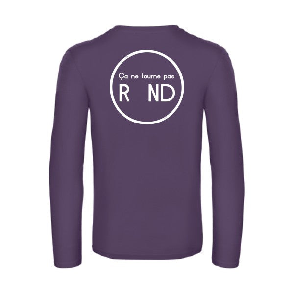ca ne tourne pas rond  - t shirt- manches- longues- original- humour- Urban Purple impression Dos