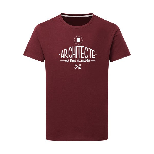 Architecte de bac à sable Blanc -Flex Blanc sur T-shirt SG  Burgundy  2XL