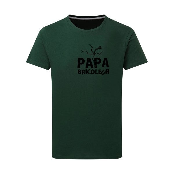 Papa bricoleur - Flex noir Tshirt original Bottle Green  2XL